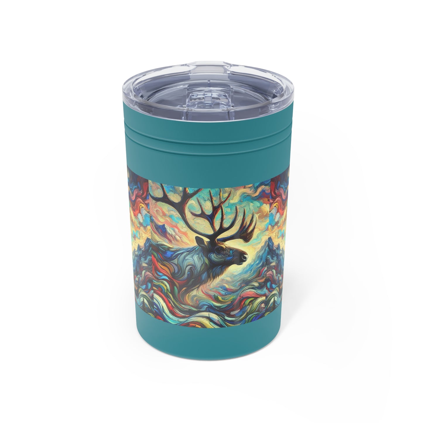 Colorful caribou Art Tumbler | Insulated Drinkware | Nature Lover's Gift | Outdoor Adventure Mugs | Wildlife Design | 11oz Sipping Cup